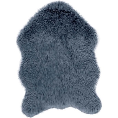 Tiseco Home Studio Синя изкуствена кожа Овча кожа, 60 x 90 cm - Tiseco Home Studio (3279BLUE)