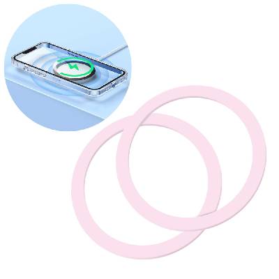 Комплект магнитни пръстени за смартфон Joyroom, 2бр. , розови, (JR-Mag-M1) (JR-Mag-M3-2pcs-pink)