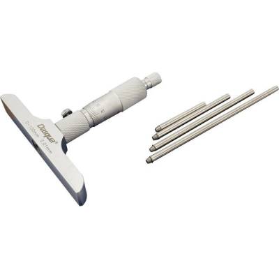 Dasqua 4611-8120 Hloubkový mikrometr s výměnnou tyčí 100 mm (max) Odečet: 0.01 mm