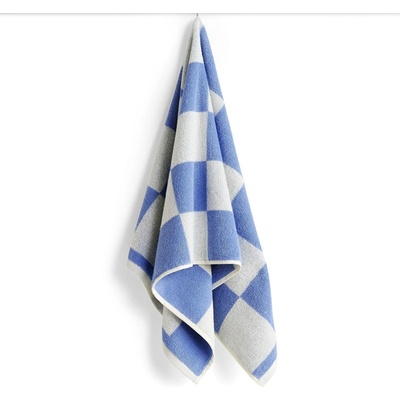 Hay Bavlnený froté uterák Check Sky Blue 50 × 90 cm