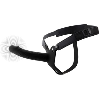 Hidden Desire Inferno Vibrating Silicone Hollow Penis Strap-On with Remote 18cm Black