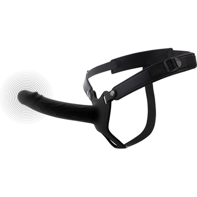 Hidden Desire Inferno Vibrating Silicone Hollow Penis Strap-On with Remote 18cm Black