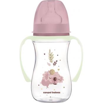 Canpol babies EasyStart Sleepy Koala 240 ml бебешко шише 3 m+ Pink 240ml