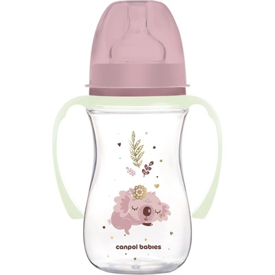 Canpol babies EasyStart Sleepy Koala 240 ml бебешко шише 3 m+ Pink 240ml