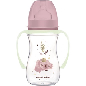 Canpol babies EasyStart Sleepy Koala 240 ml бебешко шише 3 m+ Pink