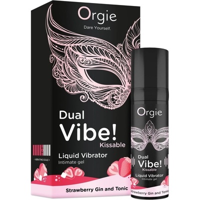 Orgie Dual Vibe! Strawberry Gin and Tonic Liquid Vibrator 15 ml