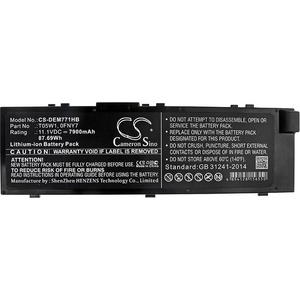 Cameron Sino Батерия за лаптоп DELL Precision 15 7000, Precision 7510, 7520 0FNY7 LiIon 11.1V 7900mAh CAMERON SINO (CS-DEM771HB) - pcbuild
