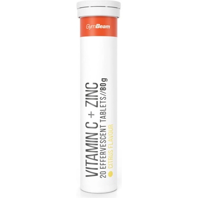 GymBeam Vitamin C + Zinok šumivý 20 tabliet