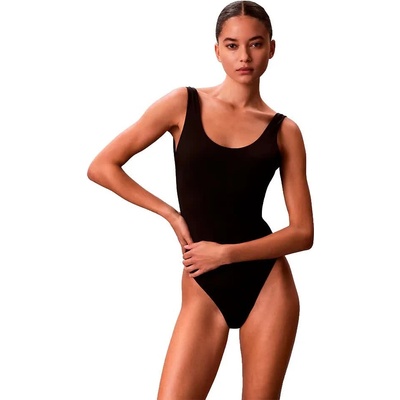 Calvin Klein Бански костюм Calvin klein LV00Q61205 Scoop Back swimsuit - Black (20242 Icon Cotton Emblem W Black)