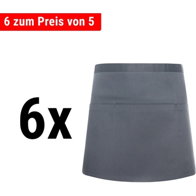 G.Gastro 6 Kusů Karlowsky Zástěra do pasu s kapsou antracit D9785769