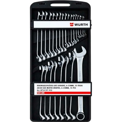 Würth Red Stripe sada očkoplochých kľúčov, zalomené, 25 ks