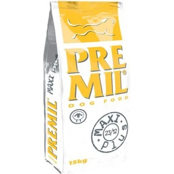 PREMIL Premium Maxi Plus 23/12 - пълноценна храна за пораснали кучета от всички породи, пилешко, агнешко и говеждо месо, 15 кг - Сърбия