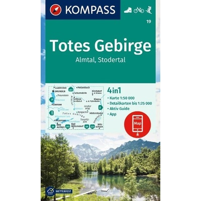 Almtal, Totes Gebirge (Kompass - 19) - turistická mapa