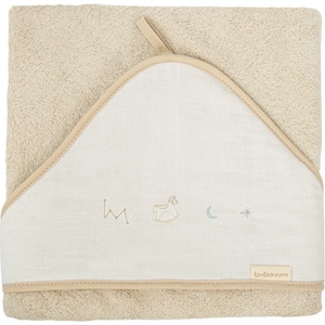 Bimbidreams Бебешка хавлия с качулка Bimbidream - Blue Sky, 100 x 100 cm, Linen (8435629216235) - baby
