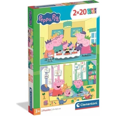 Clementoni Клементони: Пъзел Peppa Pig - 2 в 1 (24831)