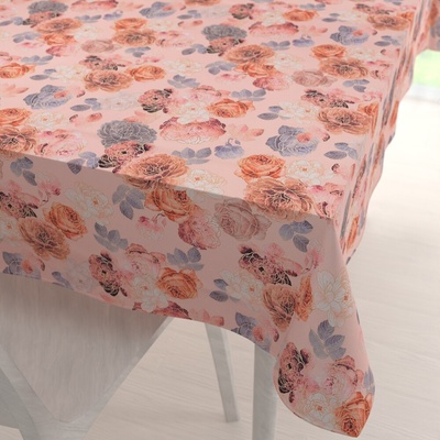 Biante Teflónový obdĺžnikový obrus TF-062 Ruže na lososovo ružovom 80x120cm