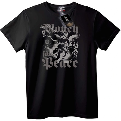 NOONEBRAND Тениска Пари за мир ангел - 2XL, Black