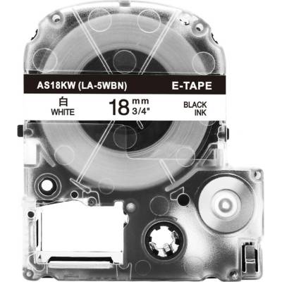 Alternatívna páska Epson AS18KW 18 mm x 8 m čierna tlač / biely podklad