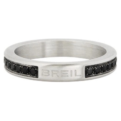 Breil oceľový prsteň so zirkónmi Light Row TJ336