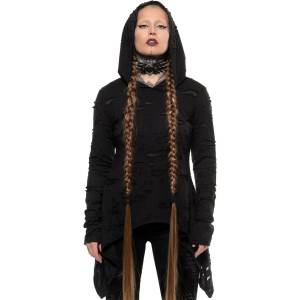 KILLSTAR Дамски суитшърт KILLSTAR - Hex Hooded - Черен - KSRA003508