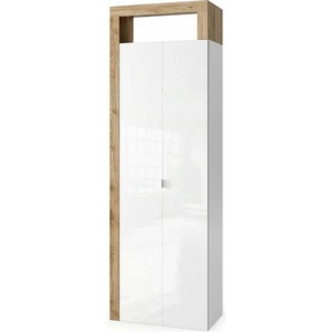 LC Mobili Гардероб с колони LC Mobili Italia Хамбург, бял/кафяв, 188x65 см, 2 врати (439030-20K)