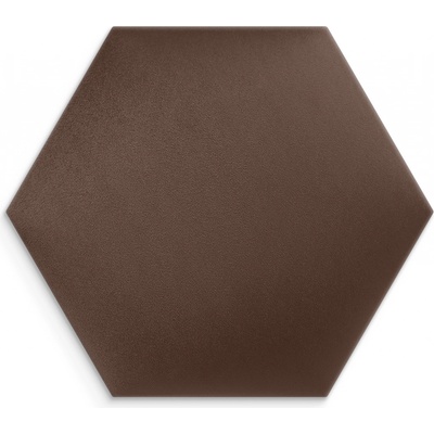 Čalouněný nástěnný panel HEXAGON 30x26 cm hnědá MyBestHome