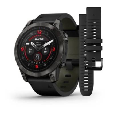 GARMIN Epix™ Pro (Gen 2) – Sapphire Edition | 47 mm Barva: Carbon Gray DLC Titanium / Black Leather Band