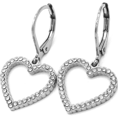 Steel Jewelry náušnice srdce z chirurgické oceli NS090261