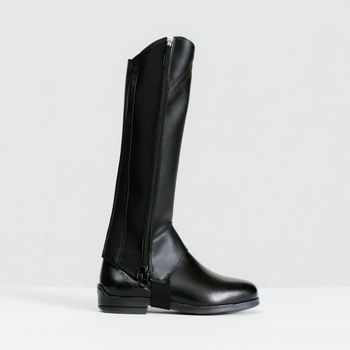 FOUGANZA Detské jazdecké minichapsy syntetické čierne