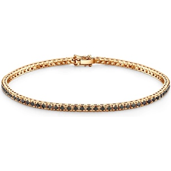 SAVICKI Тенис гривна Luminy 1, 9 мм: злато, черни диаманти