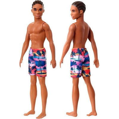 Barbie Ken v plavkách palmy