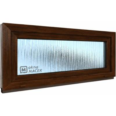 Kömmerling 70 Ad S, 1200 X 500 mm Tmavý Dub/Bílá jednostranně Sklo Ornamentální kůra čirá Neotevíratelné