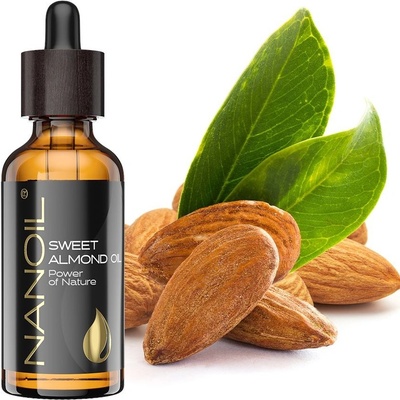 Nanoil Sweet Almond Oil mandlový olej pro péči o vlasy a tělo 50 ml