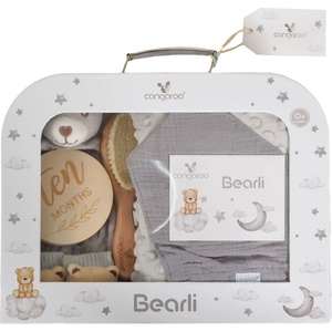 Cangaroo Подаръчен комплект 6 в 1 Cangaroo - Bearli, сив (112141) - baby