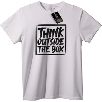 NOONEBRAND Тениска Мисли Извън Кутията - 6XL, White