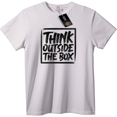 NOONEBRAND Тениска Мисли Извън Кутията - 6XL, White