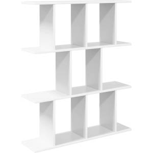 vidaXL Стенен рафт Бяло 80 x 20 x 96 см Инженерна дървесина (8012204)