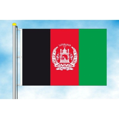 LIBEA, s.r.o. Vlajka Afghánistánu Rozměr: 40×60 cm, Uchycení: Karabiny na stožár