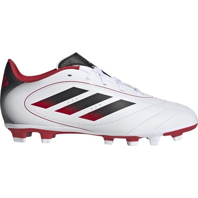 Adidas Юношески футболни бутонки Adidas Goletto VIII Juniors Firm Ground Football Boots - White/Solar Red