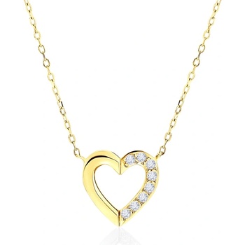 SAVICKI колие със сърце savicki: злато. диаманти