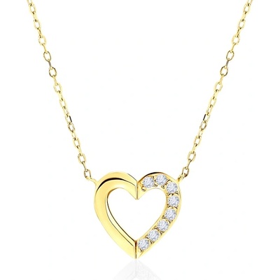 SAVICKI колие със сърце savicki: злато. диаманти