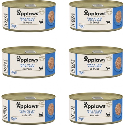 Applaws Cat tuňák a krab 6 x 70 g