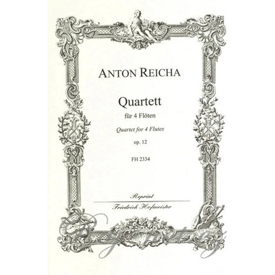 REICHA Anton Quartet op.12 pre 4 flutes / partitúra + party