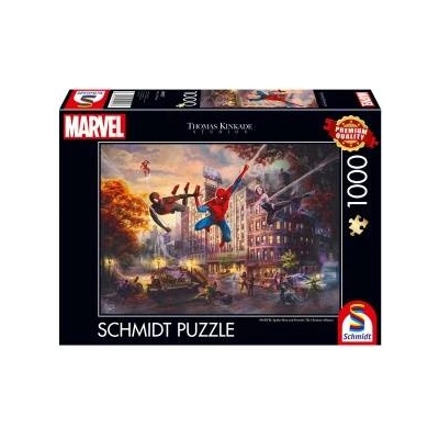 Schmidt Spiele Puzzle PQ 1000 Thomas Kinkade Spider-Man and Friends