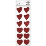 TITANUM Foil stickers heart mix size. red 12pcs - mallbg - 20,40 лв
