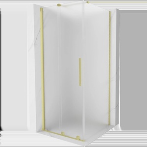 Mexen Velar плъзгаща се душ кабина 90 x 90 см, матирана, златно мат - 871-090-090-31-55 (871-090-090-31-55)
