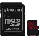 Kingston microSDXC UHS-I U3 64 GB + adaptér SDCR/64GB