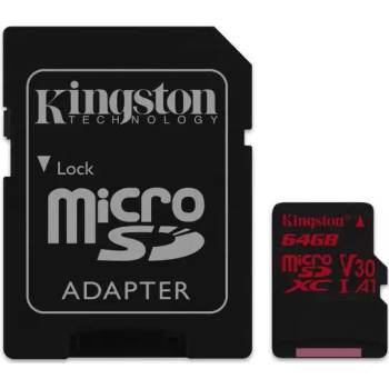 Kingston microSDXC UHS-I U3 64 GB + adaptér SDCR/64GB