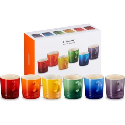 Le Creuset Чаша 350 ml, комплект от 6 бр. , RAINBOW, керамика с глазура, Le Creuset (LECR79114355219030)