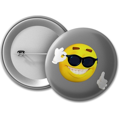 MemeMerch placka Cool Smiley